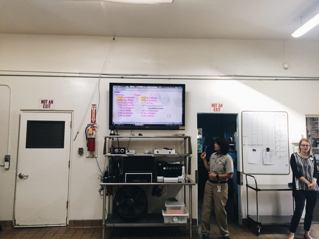 Ms. Lowe and Dr. Kerr started out by telling us a little bit about their careers, including the calculations and precautions necessary to excel in such an important job at the Zoo. This monitor shows the department’s feeding records!